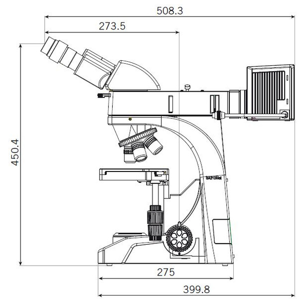 Motic Microscopio BA310 MET-T, trinocular, (3"x2")
