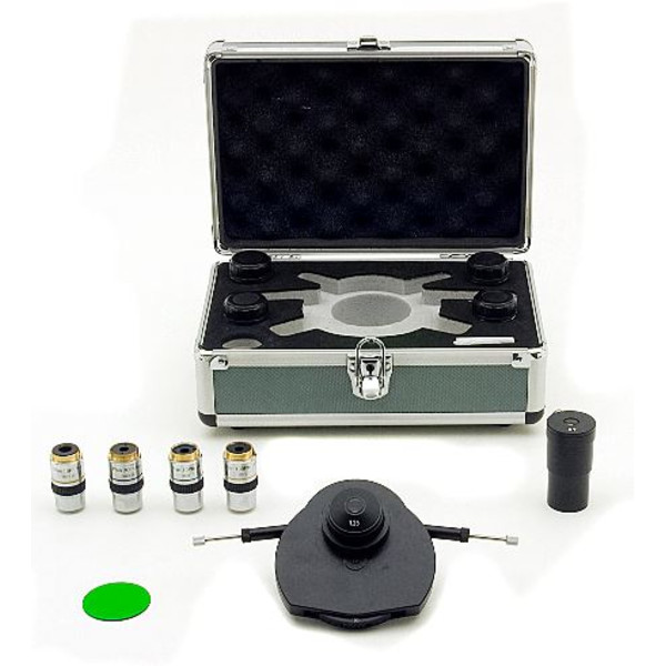 Optika Kit complet pour contraste de phase M-616, avec objectifs PLAN 10x, 20x, 40x, 100x pour B-500