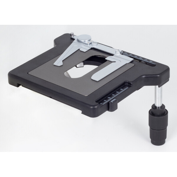 Motic Platine à chariot croisé, sans crémaillère, insert en céramique, 2 préparations, utilisable à droite ou à gauche (BA410E)