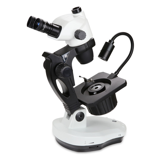 Euromex NZ.1903-GEML, NexiusZoom, 6,7x to 45x, gemology , 30W 6V halogen transmitted, 1W LED incident illumination, trino