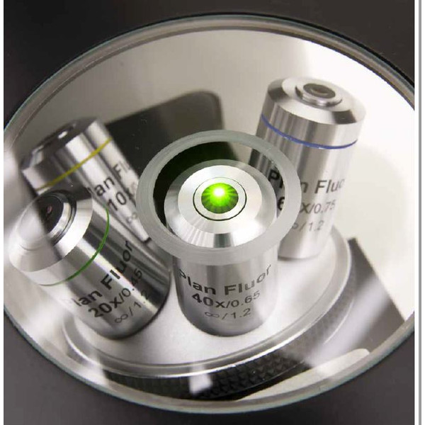 Optika Microscope IM-3FL4-EUIV, trino, inverse, FL-HBO, B&G Filters, IOS LWD U-PLAN F, 100x-400x, EU, IVD