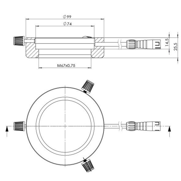 StarLight Opto-Electronics RL4-74-S4 G, segment, vert (540 nm), Ø 74mm