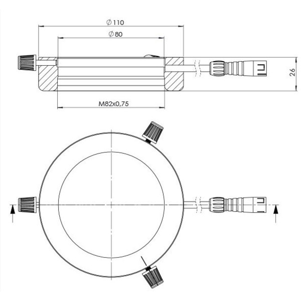 StarLight Opto-Electronics RL5-80 PW, pure white (6500K), Ø 80mm