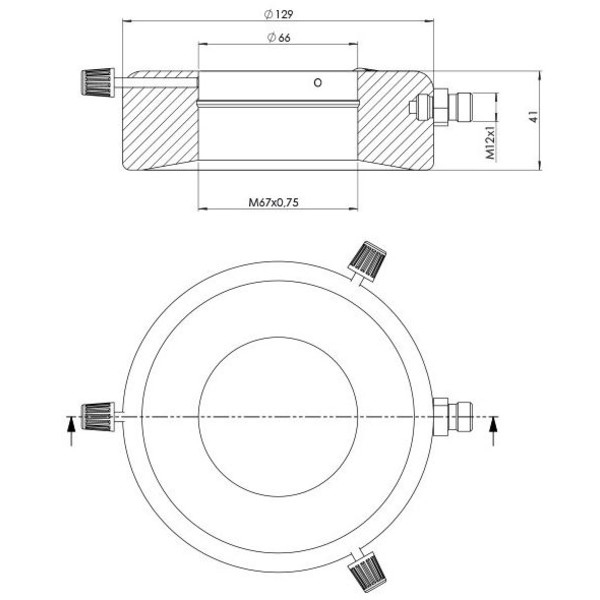 StarLight Opto-Electronics RL12-10s-24V G, Spot, vert (528 nm), Bouchon M12 (4 pôles), Ø 66 mm