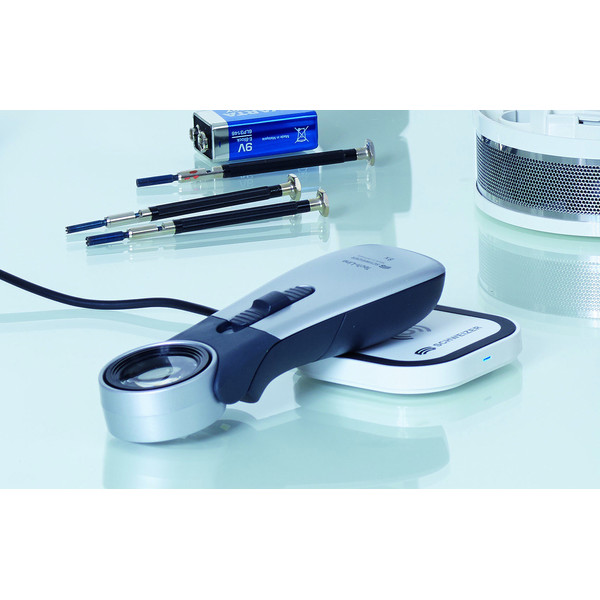 Schweizer Magnifying glass Tech-Line Induktion, 6500K, 2x,4x,  Ø70, Ø20mm, bifokal