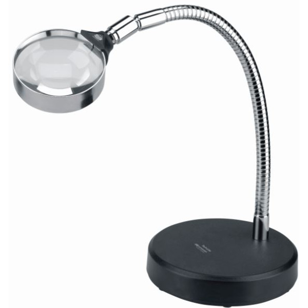 Schweizer Lupa de mesa con base, 3x/Ø75 mm, biconvexa