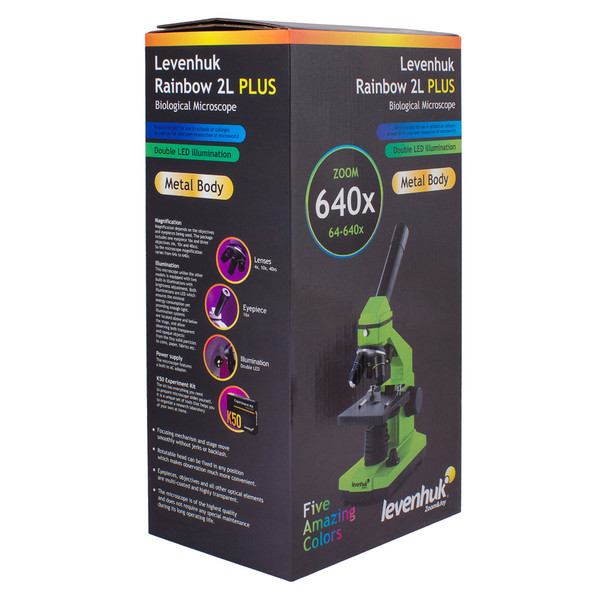 Levenhuk Microscopio Rainbow 2L Plus Lime