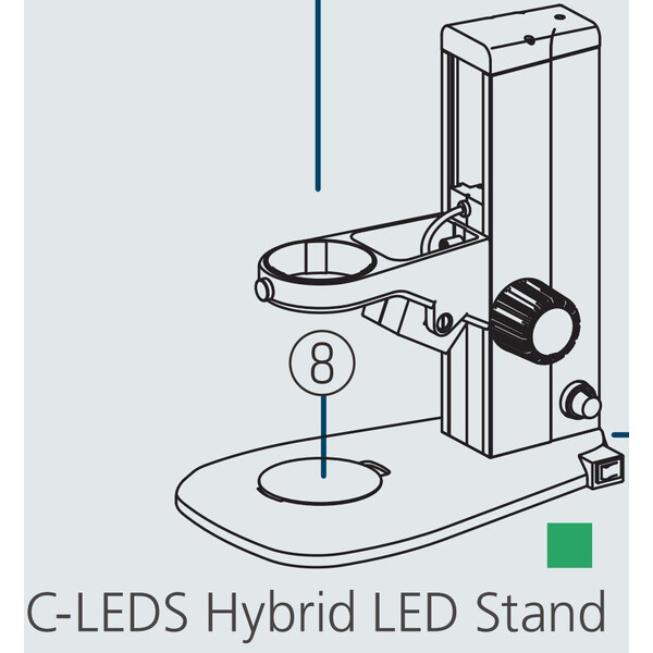 Nikon Statief met vaste arm C-LEDS, Stand LED, incident and transmitted light