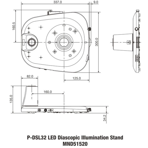 Nikon Soporte de columna P-DSL32 LED Plain Base for transmitted light with pillar