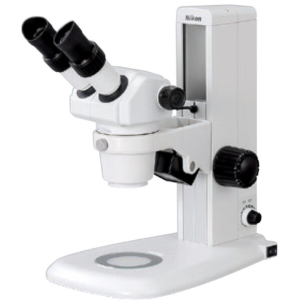 Nikon Stereo zoom microscope SMZ445, bino, 0.8x-3.5x, 45°, FN21, W.D.100mm, Incident and transmitted light, LED