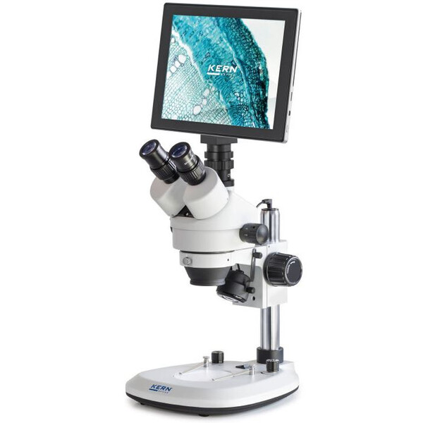 Kern Microscopio OZL 464C241, Greenough, Columna, 7-45x, 10x/20, Luz transmitida, 3W LED, Cámara 5MP, USB 2.0, HDMI, WiFi, Tablet
