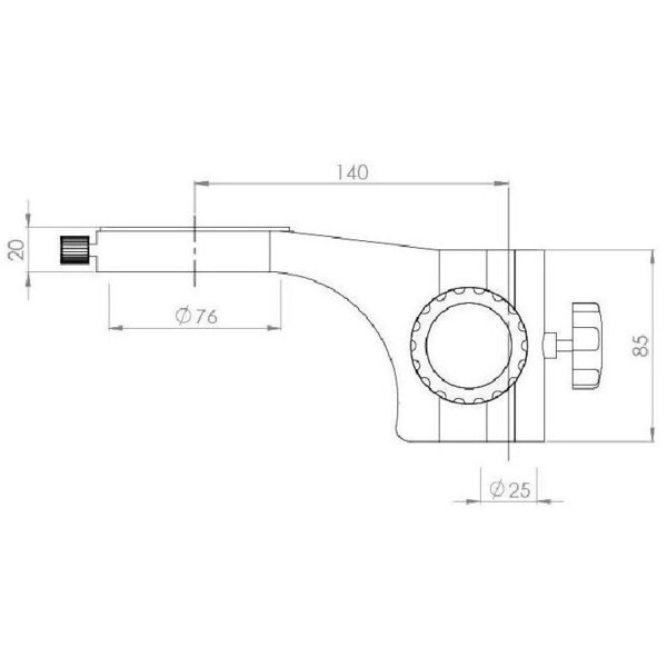 Kern Stereo zoom microscoop OZM 912, bino, 7x-45x, HSWF 10x23 mm, Statief, enkele arm (430 mm x 385 mm) w. tafelblad, Ringlampen LED 4,5 W