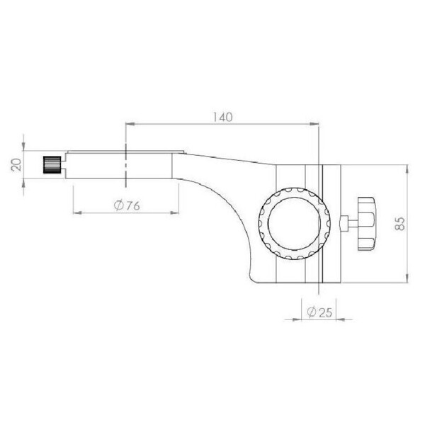 Kern Stereo zoom microscoop OZM 913, trino, 7x-45x, HSWF 10x23 mm, Statief, enkele arm (515 mm x 614 mm) w. tafelblad, Ringlampen LED 4,5 W