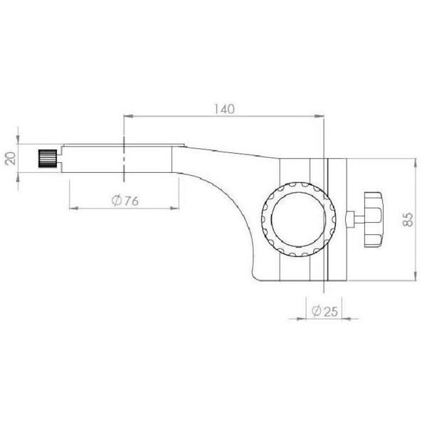 Kern Stereo zoom microscope OZM 932, bino, 7-45x, HSWF 10x23 mm, Tripod double-armed, 430x480mm, with stage plate, Ring light LED 4.5 W