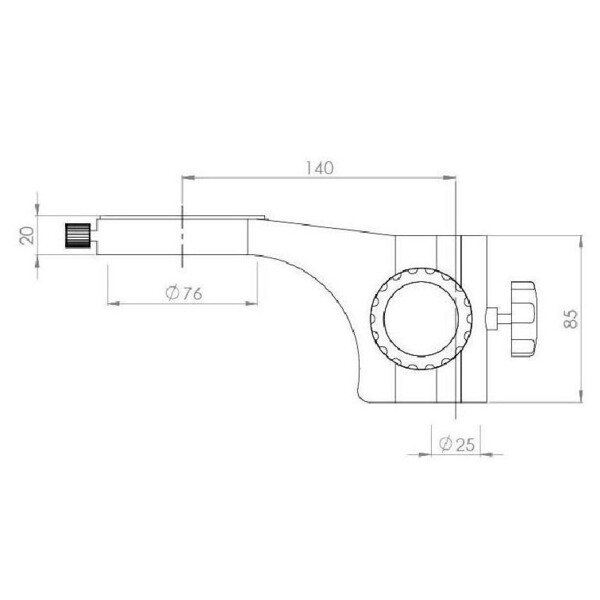 Kern Zoom-Stereomikroskop OZM 953, trino, 7-45x, HSWF 10x23 mm, Gelenkarm-Stativ Tischklemme, Ringlicht LED, 4,5W