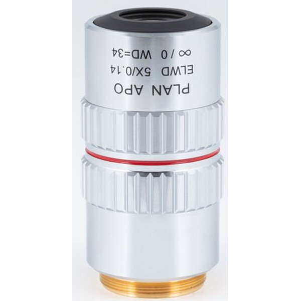 Motic Objectief Plan apochromat. objective ELWD 5X/0.140 (wd 34mm)