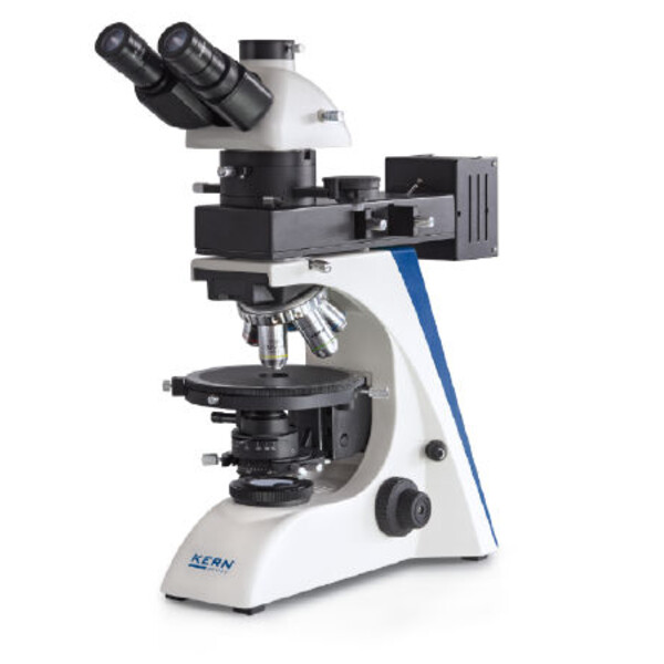 Kern Microscope OPO 185, POL, trino, Inf plan, 40x-600x, epi-/transmission, HAL, 100W