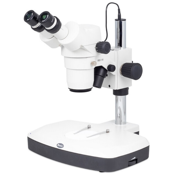 Motic Stereomicroscopio zoom SMZ-168-BLED, bino, 7,5x-50x