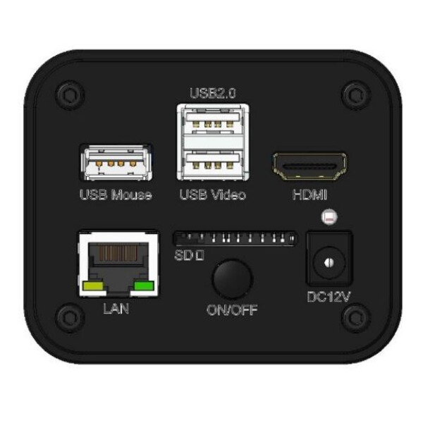 Caméra Optika C-HUB4K, couleur, CMOS, 1/1,8 pouce, 2,0x2,0 µm, 30 images/seconde, 4K/USB/HDMI, 8 Mp
