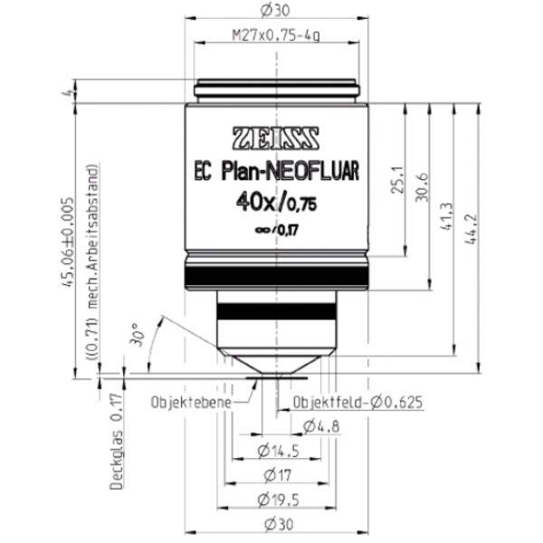 ZEISS Objektiv EC Plan-Neofluar, 40x/0,75 wd=0,71
