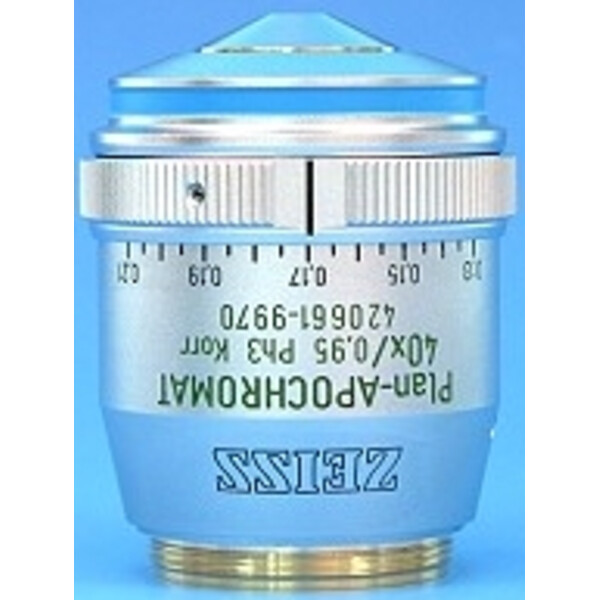 ZEISS Objektiv Plan-Apochromat, Ph3,  incl. 100 cover glasses,, 40x/0,95 Korr  wd=0,25mm