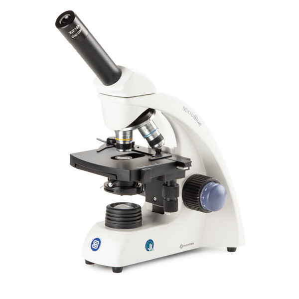 Euromex Microscopio MB.1651, mono, DIN 160, achro, 40x-600x, 10x/18, Dl, Akku, LED, 1W