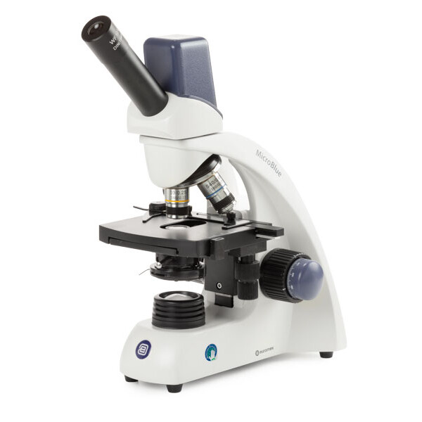 Euromex Microscope MB.1655-5, mono, DIN 160, achro, 40x-600x, 10x/18, Dl, digital, Akku, LED, 1W