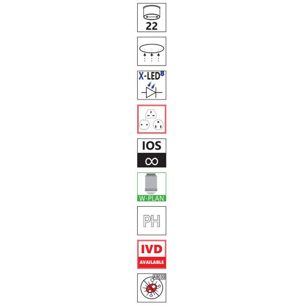Optika Inverses Mikroskop IM-300, trino, PH, 100-400x, IOS LWD W-PLAN PH, N.A. 0.3, X-LED8