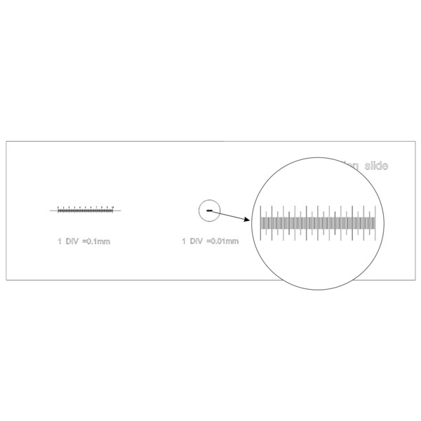 MAGUS Microscoopglaasje voor Calibratie CS3