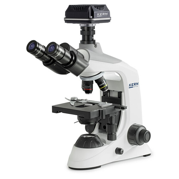 Kern Digital Microscope Set, OBE 124C825, HF, digital, 1.25 Abbe Condensor, fixed, USB 2.0, 40-400x, Dl, 3W LED, DIN, 5.1 MP