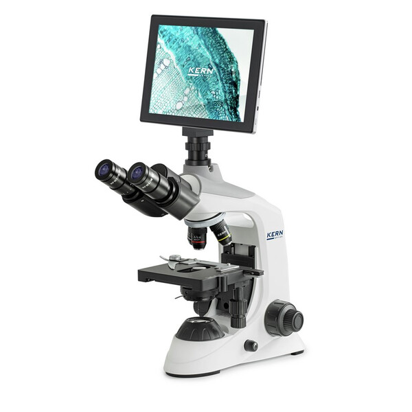 Kern Digital Microscope Set, OBE 134T241, digital, 1.25 Abbe Condensor, fixed, USB 2.0, 40-1000x, 3W LED, 5 MP, Tablet