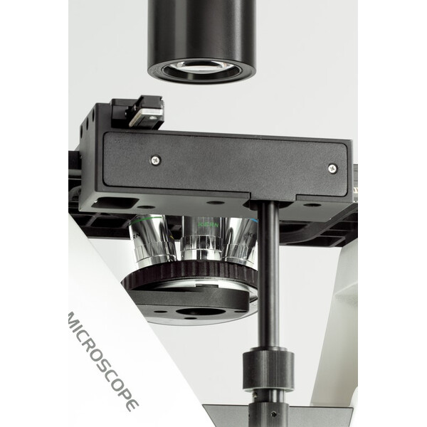 Microscope inversé Kern OCM 167, FL, PH, trino, Abbe-N.A.-0,3-Condenseur fixe, 10x-40x, Al, Dl, 5W LED