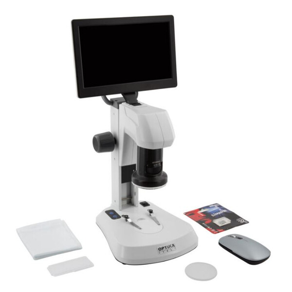 Optika, Microscoop, SFX-85V, Digitaal zoomen, 9" monitor, 8x-54x, LED, invallend en doorgelaten licht