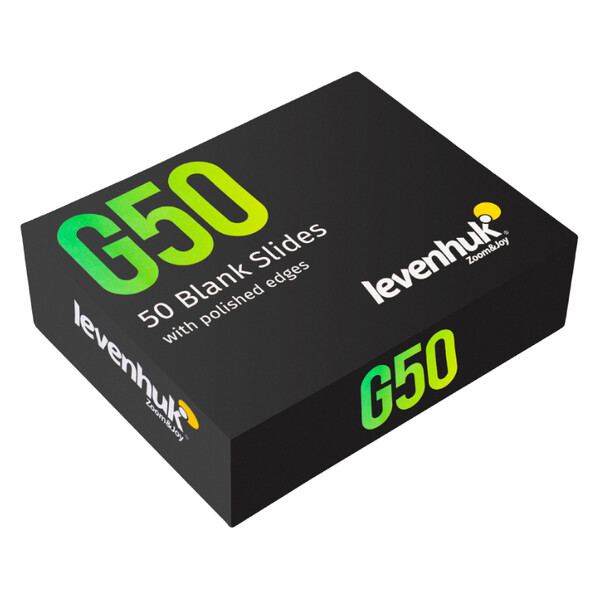 Levenhuk G50 microscope slide, 50 pieces