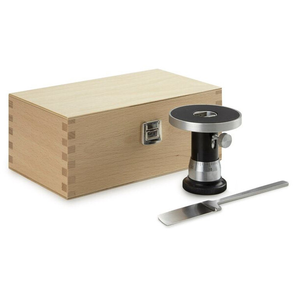 Euromex Hand-cilindermicrotoom, met meter en kast