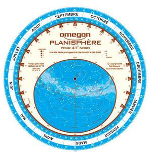 Omegon Sternkarte Planisphére du ciel 25cm / 47°