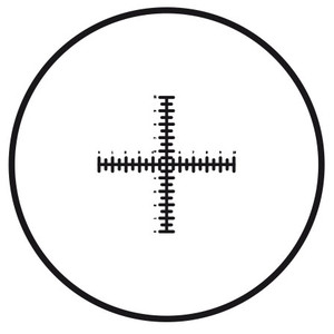 Motic Mikrometerstrichplatte Strichplatte Fadenkreuz mit doppelter Skalierung (10mm in 100 Teilen), (Ø25mm)