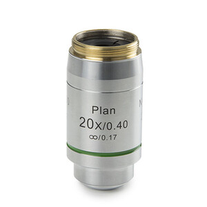Objetivo Euromex DX.7220, 20x/0,40 Pli, plano, infinito, distancia de trabajo 12 mm (Delphi-X)