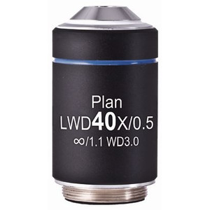 Motic Objetivo LWD PL, CCIS, plan, achro, 40x/0.5, w.d.3.0mm (AE2000)