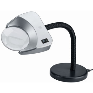 Schweizer Lampada con lente Tech-Line LED BASE DA TAVOLO Bifo 2700K, 2x/3X, Ø120/31,5mm, bifocale, biconvessa