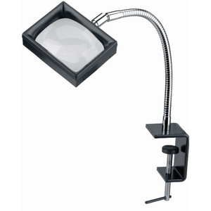 Schweizer Loupe de table Matiére plastique Pince de table, 3x/100x75mm, asphérique