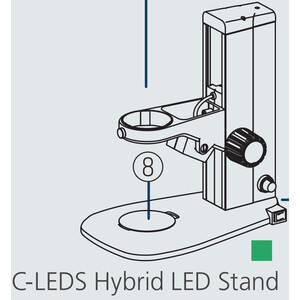 Nikon Zahnstangen-Stativ C-LEDS, Stand LED, incident and transmitted light