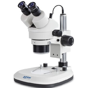 Microscope stéréo zoom Kern OZL 466, trino, annulaire, Greenough, 0,7-4,5x, HWF10x20, 3W LED