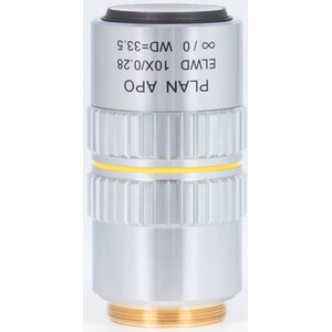 Motic Plan apochromatisch. objectief PA ELWD 10X/0.280 (wd 33.5mm) Parfocaliteitscorrectie