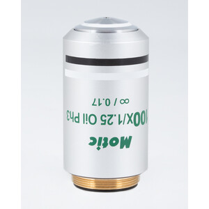 Motic Objetivo CCIS, UC PL Ph, 100X / 1.25, wd 0.16 mm, infinity, PL, Ph, oil, S
