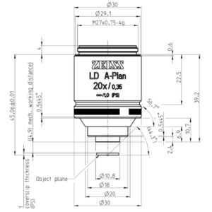 ZEISS Objektiv LD A-Plan 20x/0,35 wd=4,9mm