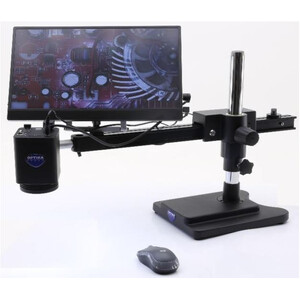 Optika Microscopio IS-4K2, zoom opt. 1x-18x, Autofocus, 8 MP, 4K Ultra HD, overhanging stand, 15.6" screen