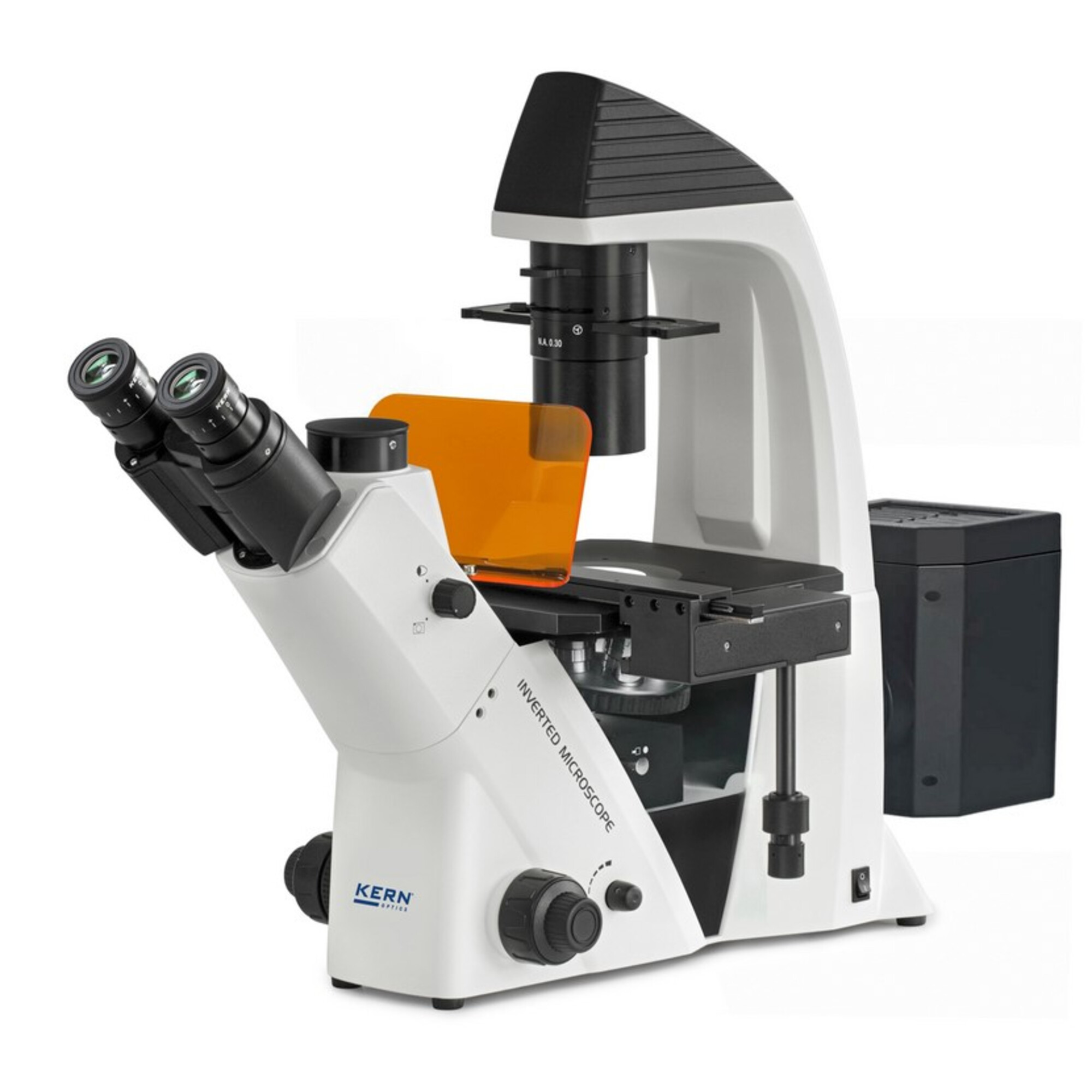 Kern Inverted microscope OCM 167, FL, PH, trino, Abbe-N.A.-0,3 ...