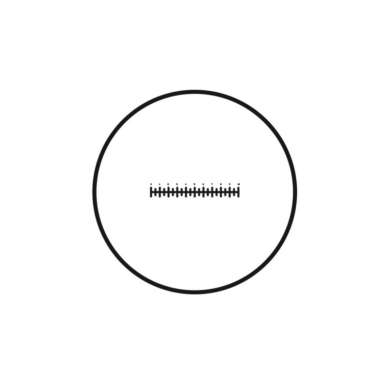 Motic micrometer reticle Reticle scale (10 mm in 100 divisions), (Ø25 mm)