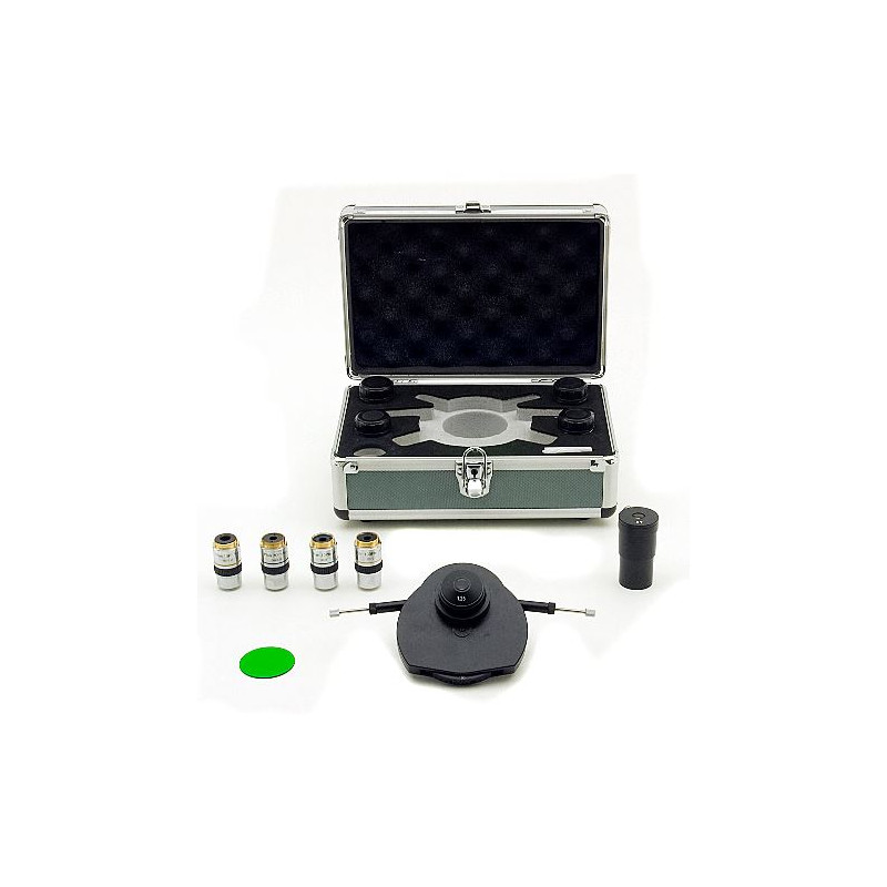 Optika Kit complet pour contraste de phase M-616, avec objectifs PLAN 10x, 20x, 40x, 100x pour B-500